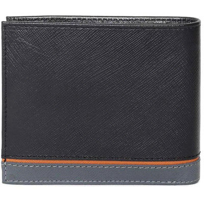 BLACK LEATHER BIFOLD WALLET