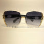 Ahc Golden Black Frame Blue Shade Sunglass 5814464 16-142