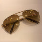 Gold Fram Gold Shade Printed Branded Luxury Sunglasses DG4341 61 14-140