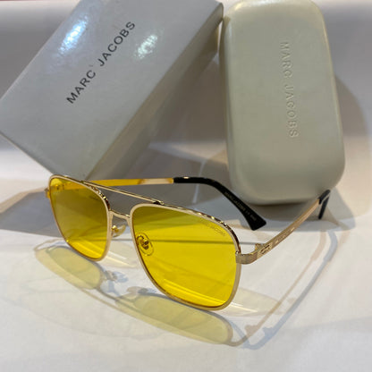 RAM Gold Frame Yellow Shade Unisex Branded Sunglasses MARC 24/S R80190 59 18-145