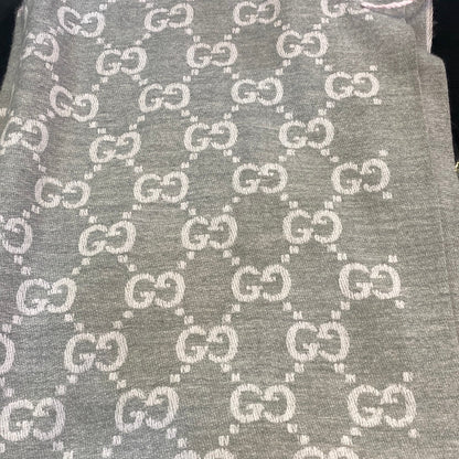 Cug Grey Peach Colour Green Red strip Print Heavy Quality Cashmere Muffler  9375