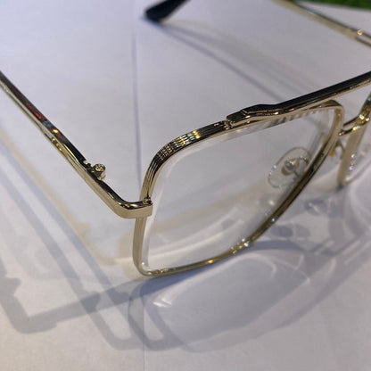 Gold Frame Printed Branded Luxury Sunglasses DT001 56 21-142