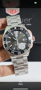 Gat Silver Chain Black Dial Premium Quality Men Watch 901216