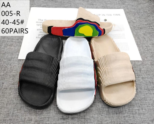 Grey Colour Multiple Side Colour print Slipper Sliders 901105