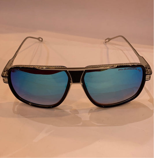 TID Silver Frame Blue Brown Shade Unisex Branded Sunglasses 1891 COL 63 15-126