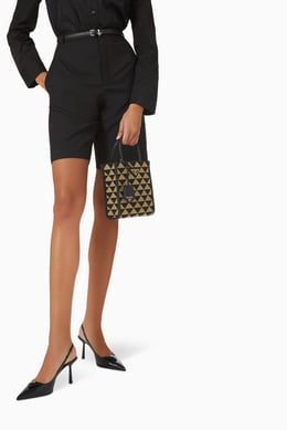 ARP PRA Black Colour Tote Bag in Triangolo Jacquard Ladies Bag 4832