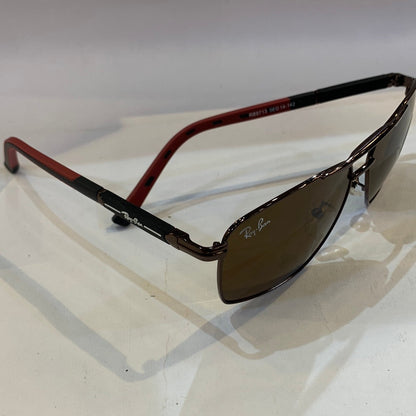 YAR RB Brown Black Frame Brown Shade Unisex Sunglass RB9713 56 14-142