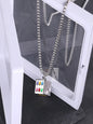 Sliver Ludo Dice Pendant Necklace Chain 50270