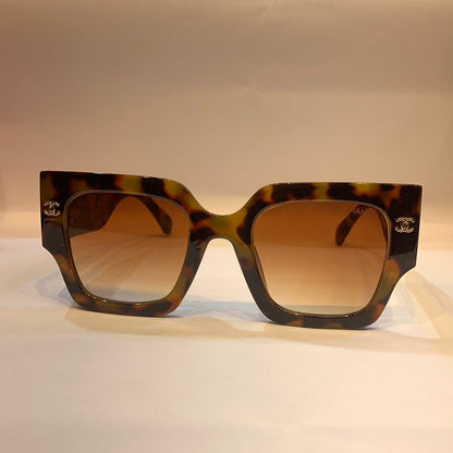 AHC Leopard Print Frame Brown Shade Unisex Sunglass 9099 52 24-145 C5