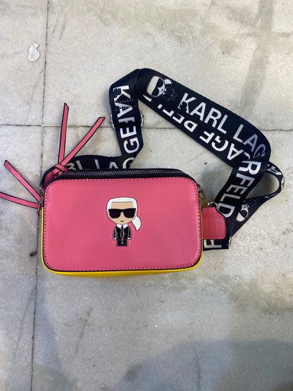 Rose Red Colour RAK KAR Fashionable Side Sling Bag 400801