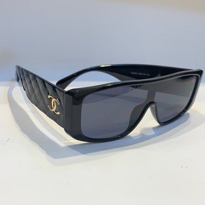 AHC Black Frame Black Shade Unisex Sunglasses LH065 52 19-140