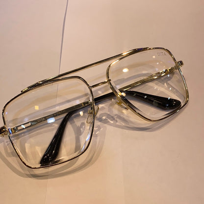 Gold Frame Printed Branded Luxury Sunglasses DT001 56 21-142