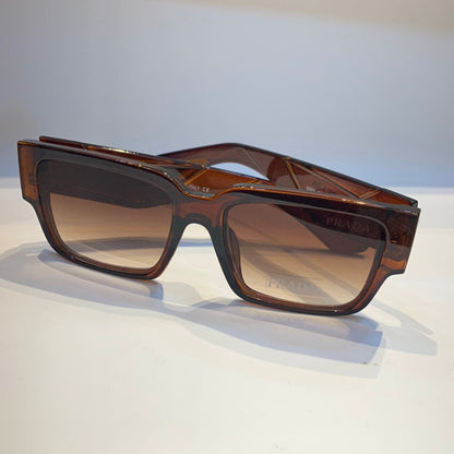 ARP Glossy Brown Frame Brown Shade Unisex Sunglass 9565 57 18-143