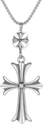 Sliver Jesus Christ Cross Pendant Necklace Chain 50296
