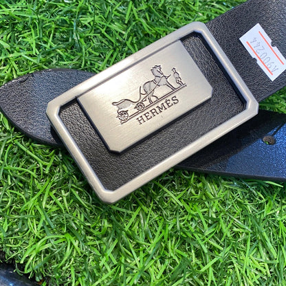 Black Grey Genuine Leather 900244