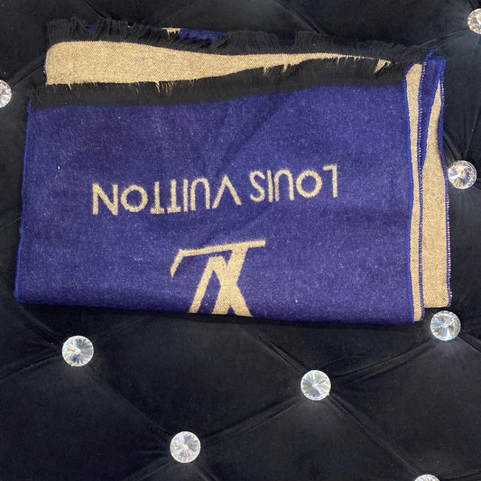 Vl Lou Uol Navy Blue Colour With Cream Uol Logo Imported Muffler 49086