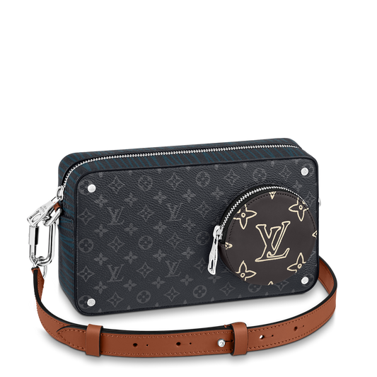 VL Branded Genuine Leather Monogram Volga Bag 9135