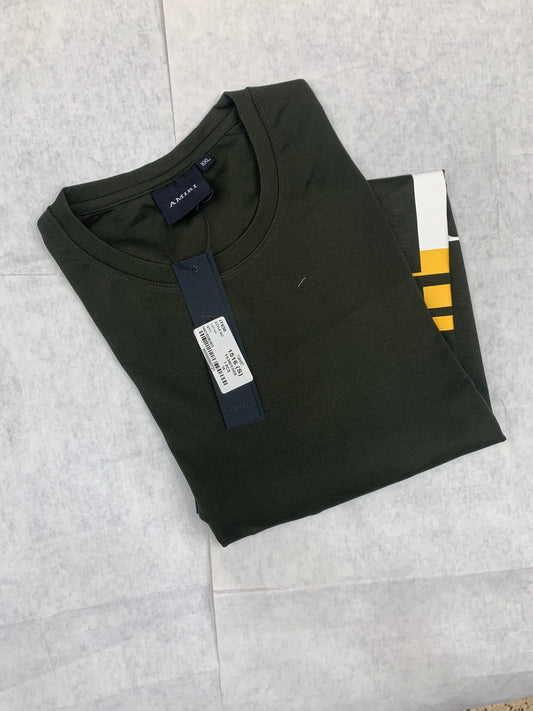IMA Olive Green Colour With Front Ima Print Lycra Fabric Tshirt 50213