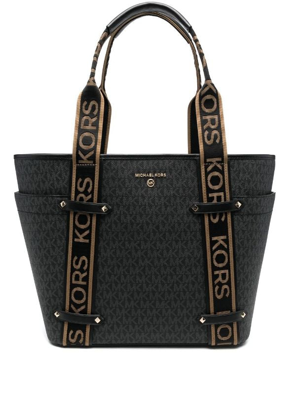 CIM KM Black Colour With Monogram Design Premium Quality Bucket Bag Tote Bag 547965