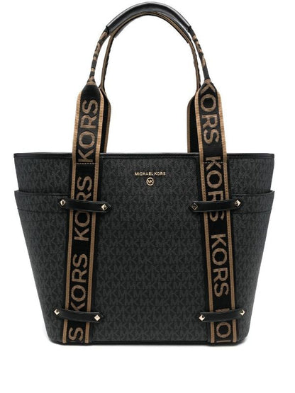 CIM KM Black Colour With Monogram Design Premium Quality Bucket Bag Tote Bag 547965