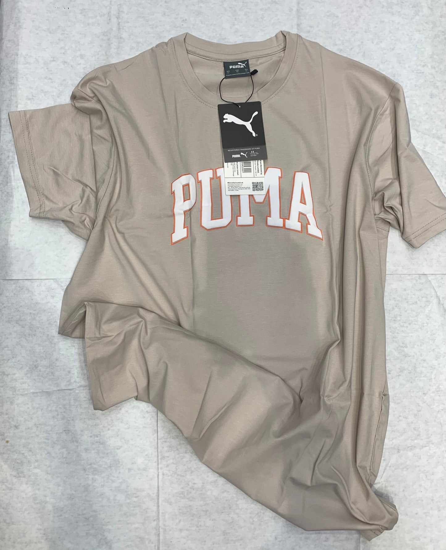 MUP Grey Colour With Mup Puff Print Lycra Fabric Tshirt 50119