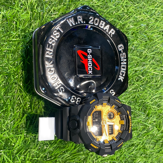 HSG Black golden Colour Water Resistance Sports Watch