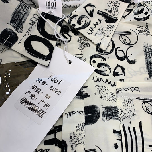 IDOL White Colour With White Printed Premium Quality Shirt 6020