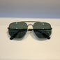 BD Golden Black Frame Green Shade Sunglass