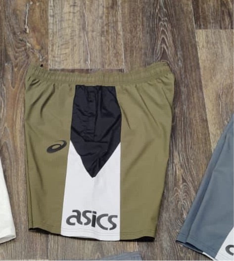 ISA Olive Green Colour With Isa Big Logo NS Fabric Shorts 491831