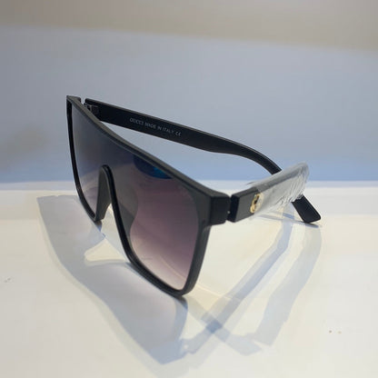 Cug Matt Black Frame Black White Shade Unisex Sunglass GG0268 59 14 145