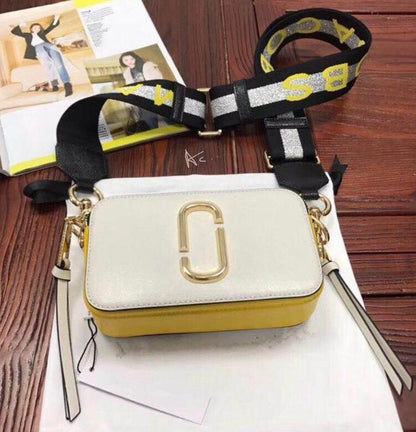 MJ RAM MAR Multiple Colour With Gold Metal Logo The Snapshot Camera Bag Women Side Sling Ladies Bag 99601