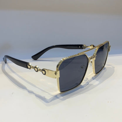 Rev Golden Frame Black Shade Unisex Sunglass LY6015 53 18-143