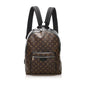 UOL Brown Tan Yellow Gold Monogram Unisex Backpack