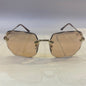 CUG Frameless Golden Brown Stick Brown Shade Sunglass 68108 59 18-141