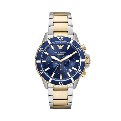 Mra Sliver Gold Chain Blue Gold Dial Premium Quality Men’s Watch 861702