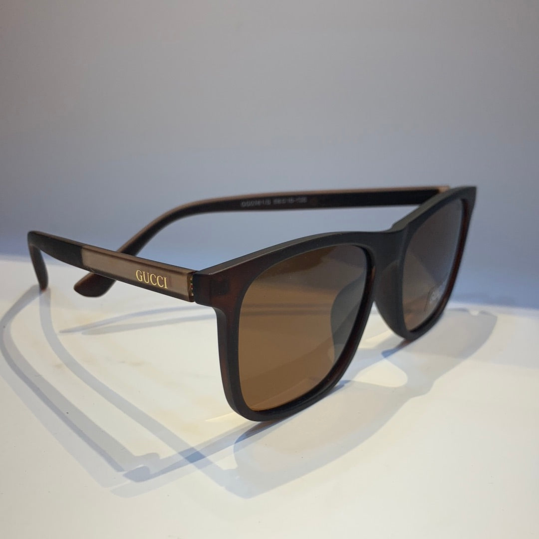 Cug Matt Brown Frame Brown Shade Sunglass GG0381/S 58 16-135