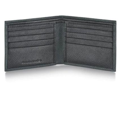 GREEN LEATHER BIFOLD WALLET
