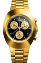 Dar Gold Chain Black Dial Men Watch 900986
