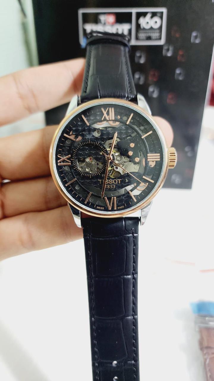 Sit Black Strap Black Copper Dial Automatic Men Watch  401235