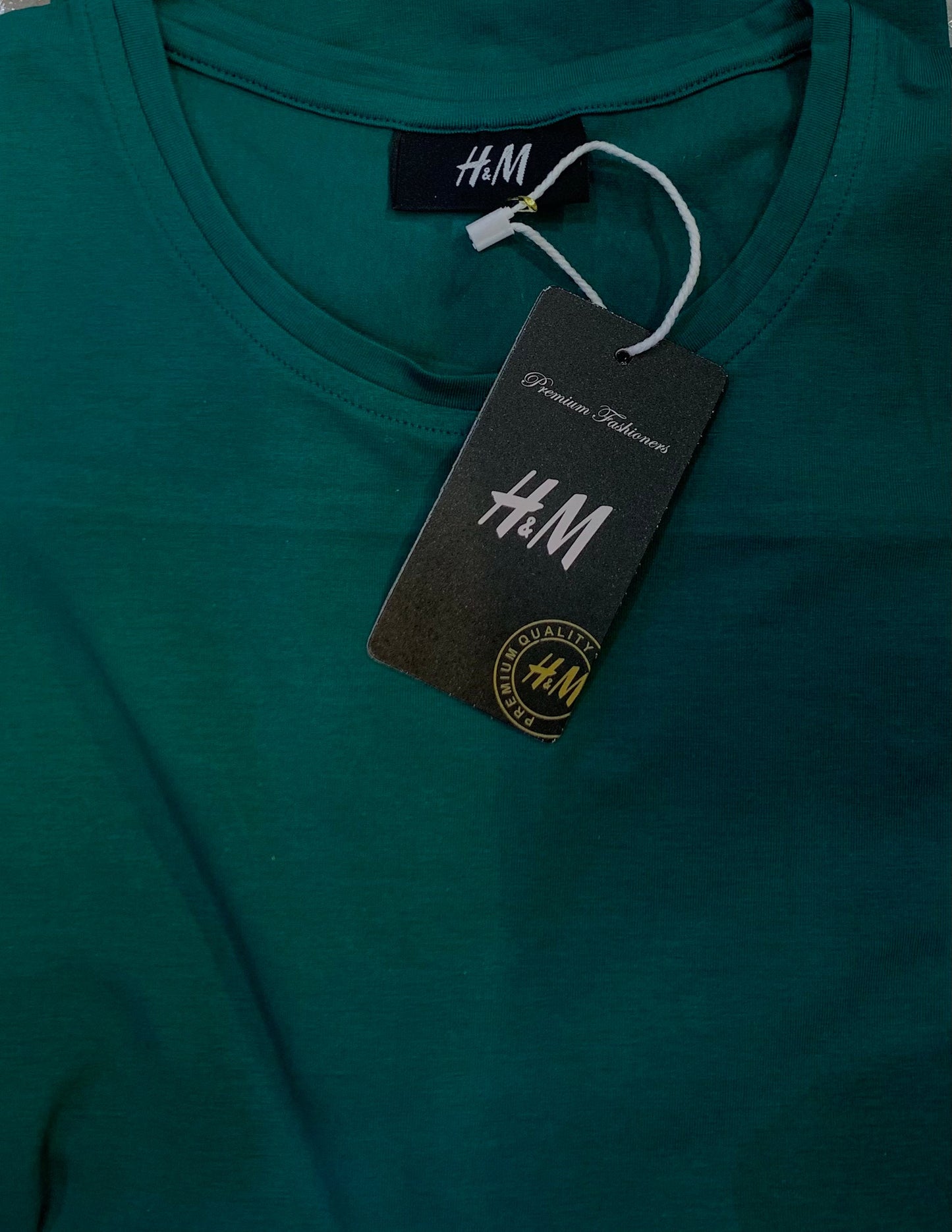 M&H Olive Green Colour With Simple Plain Lycra Cotton Fabric TShirt 110239