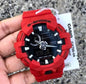 Hsg Red Strap Black Dial Water Resistant Digital And Analog Watch 401473