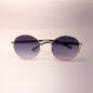 Yam Golden Frame Black Shade Sunglass 2A50858 16-142