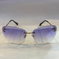 CUG Frameless Golden Black Stick Purple Shade Unisex Sunglass 6856 65 14-135