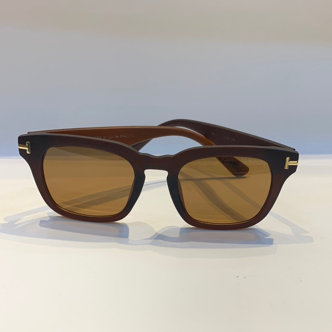 Mot Brown Frame Brown Shade Unisex Sunglass 145