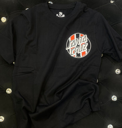 DHAKKAN AHD Black Colour With Santa Logo Back Print Lycra Cotton Fabric TShirt 20874