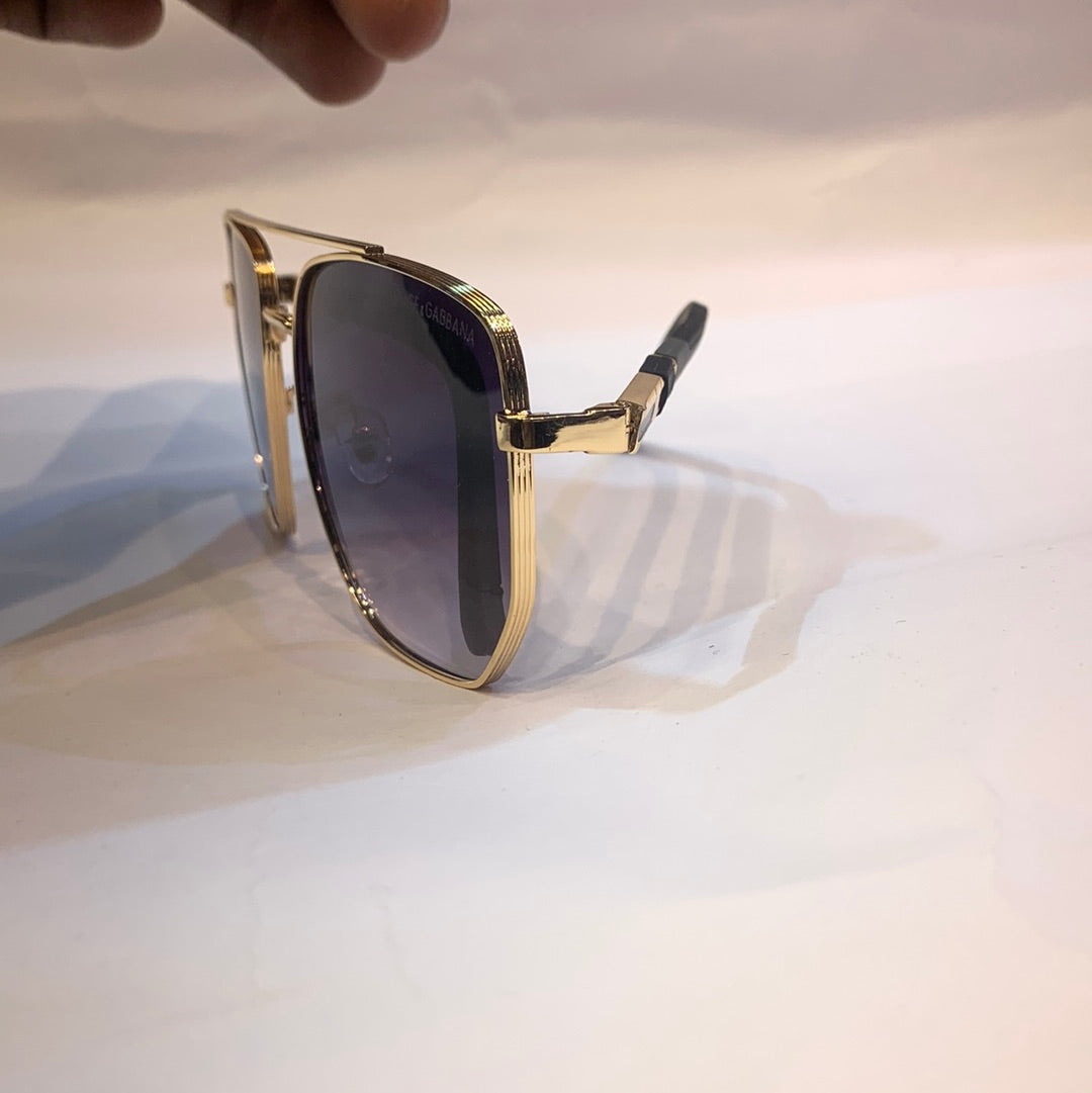 LOD Gold Frame Blue Shade Unisex Branded Sunglasses 10487 5716 145
