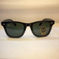 YAR RB Glossy Black Frame Black Shade Unisex Small Size Sunglasses RB2140 F 955 52 22 3N