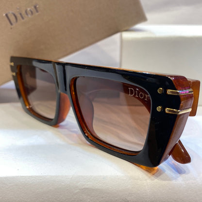 OID Glossy Brown Frame Brown Shade Unisex Branded Sunglasses D29 54 17-142