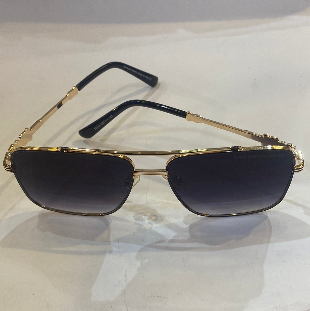 RHC CH HC Golden Frame Black Shade Unisex Branded 22334 60 14 142