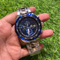 Ide Silver Chain Black Blue Dial Men’S watch